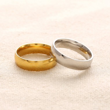Charm Gold-Color Ring For Men Women Wedding Bands Rings For Lovers' Gift Couple Ring