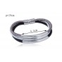 New Design Fashion 3 Color Ropes Cuff Bracelet Bangles with Metal Magnet Buckle Women Men Bracelet Jewelry Gifts For Girlfriend