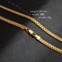 5mm 20inch Vintage Long Chain for Men Women Necklace New Trendy Gold Color Copper Thick Bohemian Jewelry Colar Male Necklaces