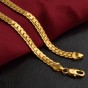 5mm 20inch Vintage Long Chain for Men Women Necklace New Trendy Gold Color Copper Thick Bohemian Jewelry Colar Male Necklaces