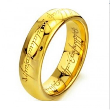 Gold & Silver Ring Vintage Jewelry Laser Engraved Stainless Steel Chain Ring For Men & Women wedding jewelry