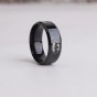 6mm Black Punk Rings Wedding Ring Stainless Steel Rings For Men Women Fashion Party Gift Unique Design Best Friend Gift Jewelry