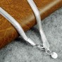 6mm(16inch-24inch) Silver Snake necklace Lobster Clasp Necklace silver snake Chain for women men