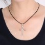 Fashion Necklaces JESUS Cross Pendant Stainless Steel Necklaces & Pendants Leather Chain Women & Men Jewelry Bijouterie