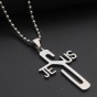 Fashion Necklaces JESUS Cross Pendant Stainless Steel Necklaces & Pendants Leather Chain Women & Men Jewelry Bijouterie