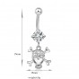 Industrial Piercing Goth Skull Body Jewelry Belly Button Piercing Navel Ring Accessories Steampunk Men Jewelry Bijoux Ombligo
