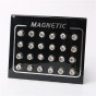 12pairs/lot Dia 4/5/6mm Women Earrings White Crystal Magnet Stud Earrings For Men Multicolor MagneticEarrings Fake Ear Studs