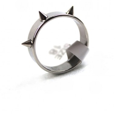 Fashion Titanium Stainless Steel Man Rings Punk Spike Rivet Cone Coyotes Women's Ring Jewelry