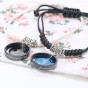 2pc New Fashion Jewelry Black Blue Braided Leather Bracelet Men Stainless Steel Bracelets Bangles De Couro Pulseiras Masculinos