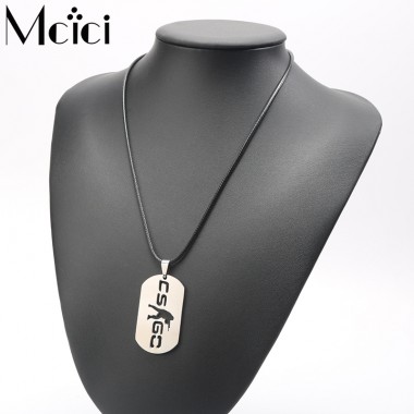 Games Stainless Steel Round Bead Chain Pendant Necklaces Male Collier Best Friends Statement Men Jewelry Fans Gift Bijouterie