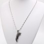 Men Antique Wolf Fang Tooth Pendant Necklace Vintage Wolf Tooth Dragon Alloy Pendant Necklaces Fashion Rope Choker Jewelry Gift