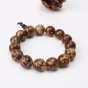 DIA16mm Natural Bodhi Seeds Wooden Beads Bracelet for Men Buddhist Mala Pulseras Hombre Bracciali Men's Charm Bracelets Jewelry