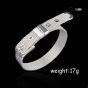 Fashion Wide Statement Belt Silver Plated Bracelet for Women Men Couple Bracelets&Bangles Pulseras Jewelry Valentine's Day Gift