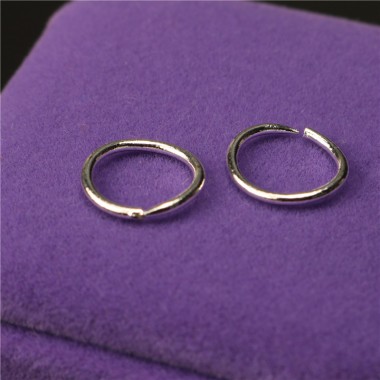 10mm Simple Small Hoop Earrings Fashion Silver Color Jewelry For Men Women Birthday's Gift Choose Earrings Jewelry Accessories
