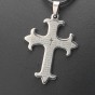 Men Stainless Steel Pendant Necklaces Gothic Prayer Cross Necklace Ball Chain Fashion Jewelry for Women Gifts for the New Year