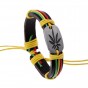 Popular Rasta Hemp Cord Handmade Braided Rope Leather Bracelet & Bangle Leaf Charm Wrap Bracelets Hiphop Jewelry For Men Women