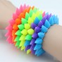 2018 New Designer Punk Roch Candy Color Rivets Elastic Bracelet for women Fluorescent Spike Bracelets Bangle for Man