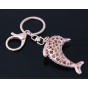 Lucky Dolphin Crystal Novelty Animal Trendy Keychain Purse Bag Buckle HandBag Pendant for Car Keyring Holder Women Men Trinket