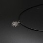 New Arrived Jewelry Black Choker Necklace with Sunshine Buddha Leather Chain Necklace Pendant for Women Men Party Accessories