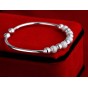 2018 New Unique Good Luck Coming Beads Bangle Vintage Cuff Bracelet For Women Men Child Adjustable Silver Bracelets&bangles
