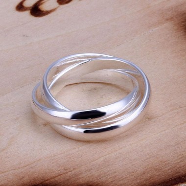 Engagement Rings New Beautiful Women& Men Rings Fashion Jewelry Silver Color Wedding Ring Three Circles Anel Feminino Joias
