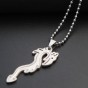 Steampunk Stainless Steel Necklaces Pendant Leather Long Chain for Men Women Animal Statement Necklace Jewelry Girls Party Gifts