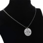 New Vintage Silver Metal Wild Free Letters Round Pendant Choker Necklace For Women Men Silver Necklace Trendy Jewelry Bijoux