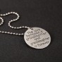 2018 New The love between a grandmother and granddaughter is forever necklace silver pendant Forever Love Choker Necklace Gift