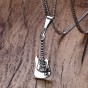 Modyle 2018 New Rock Punk Guitar Necklace Men Jewelry Stainless Steel Male Necklaces & Pendants