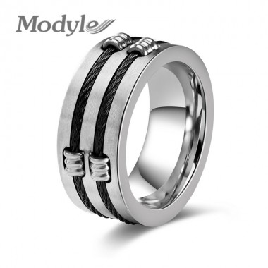 Modyle 2018 New Fashion Bridal Sets Wire Man's Spin Chain Ring For Stainless Steel Cool Man Woman Fashion Jewelry