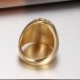 Modyle Gold-Color Masonic Ring for Man Stainless Steel Ring Men Chech Fashion Rings