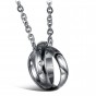 Modyle Half Heart Puzzle Couple Necklaces Romantic Black/Gold Color Stainless Steel Women Men Pendant Jewelry