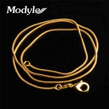 Modyle Hot sale Retail Gold Color Women Man Necklace for Women 40-75cm Twist Rope Chain jewelry