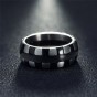 Modyle 2018 New Fashion Men Frosting Surface Ring Black Silver Color Stainless Steel Unique Design Finger Rings for Men