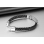 Fashion Hot Sale Men Jewelry Luxury Mens Stainless Steel Bracelets 2017 Leather Snap Friendship Bracelets Bangles