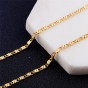 Modyle Hot sale New 2mm Gold Color Man Necklace 40-75cm Chain jewelry