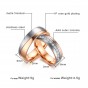 Modyle Trendy AAA CZ Stones Wedding Rings for Women Men Rose Gold Color Stainless Steel Elegant Engagement Jewelry