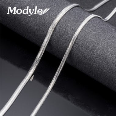 Modyle 2017 New 53-58cm Long 4-5mm Wide Chain Necklace 316L Stainless Steel Necklace Men Wholesale Accessories