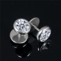 Modyle New Arrival Fashion Jewelry Delicate Stainless Steel Inlaid Cubic Zirconia Accessories Man Woman Stud Earrings