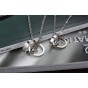 Modyle New Circles Romantic Cubic Zirconia Couple Necklace 316L Stainless Steel Woman Man Jewelry