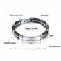 Modyle Black Bangles Bracelet Made Of Silicone & Stainless Steel Personality Men Bracelets Fashion Male Jewelry