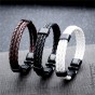 Modyle Vintage Leather Bracelets&Bangles For Men Multiple Charm Wristbands Bracelets Braided Rope Fashion Male Jewelry