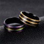 Modyle 2018 Brand New Black Stainless Steel Men Finger Rings Multicolor/Gold Color Cool Male Rings Gift Unique Engrave Jewellery