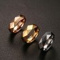 Modyle 3 Colors Men Rhombic Tungsten Carbide Promise Wedding Bands Ring Gold-Color Engagement Ring Men Jewelry