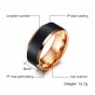 Modyle 2017 New Black Tungsten Rings for Men Jewelry 8MM Tungsten Carbide Men's Ring Wedding Bands