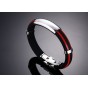 Modyle New Fashion Men Coll Punk Rock Stainless Steel Bracelets & Bangles for Men 5 Colors Silicone Bracelets High Quality