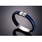 Modyle New Fashion Men Coll Punk Rock Stainless Steel Bracelets & Bangles for Men 5 Colors Silicone Bracelets High Quality