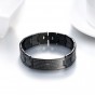 Modyle Fashion Men Bracelet 316L Stainless Steel Bracelets Black Bangle Chain Bracelet Cross Pattern Jewelry