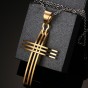 Wholesale Hot Sale Fashion Vintage Men Jewelry Pendants Cross Necklace Men Stainless Steel Necklaces Male Free Shipping