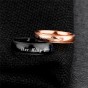 Modyle New DropShipping Black and Rose Gold Color CZ Stone Her King and His Queen Wedding Ring Jewelry for Men Women Hot Sale